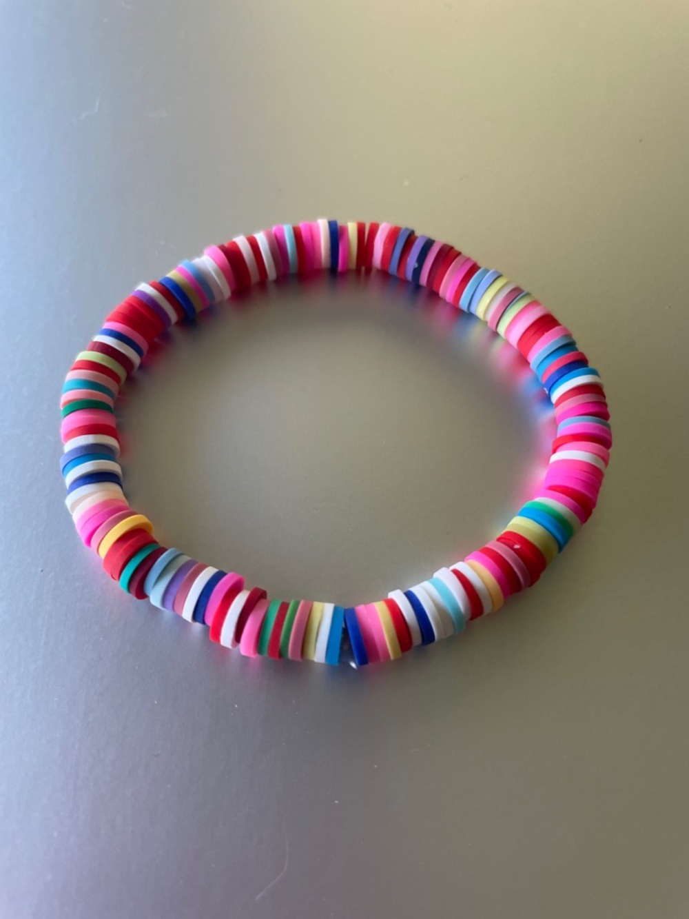 Multicolor Disc Stretch Bracelet - Girls & Women